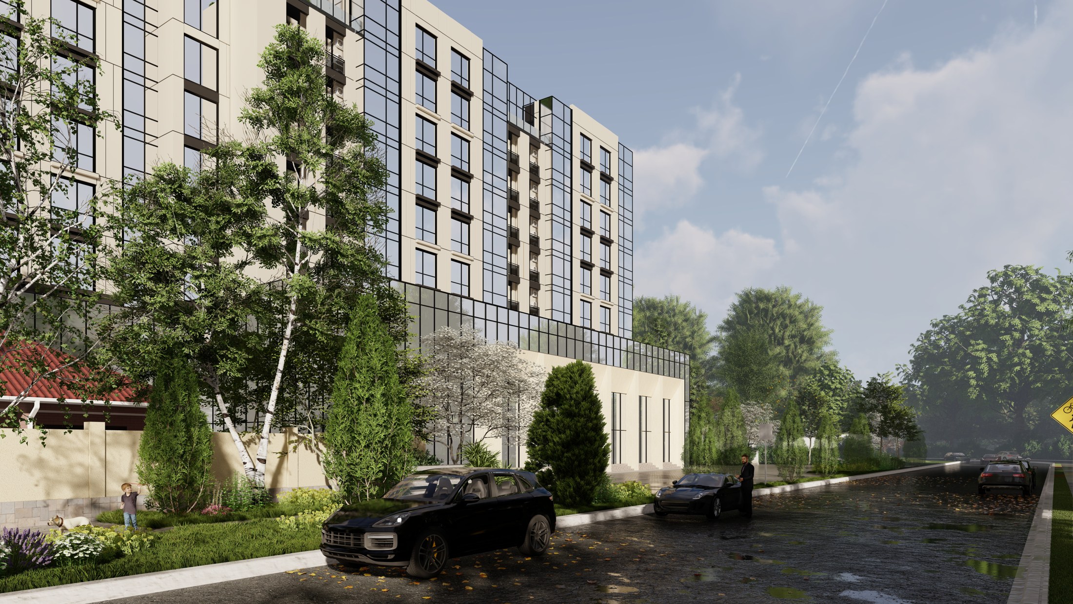 Atlet Residence, perspectivă de la nivelul străzii
