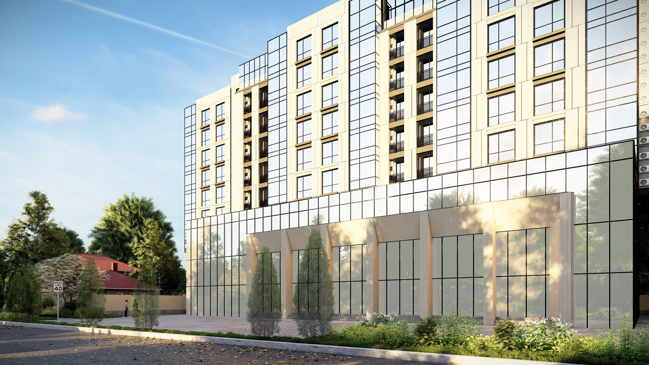 Atlet Residence, arhitectură și împrejurimi
