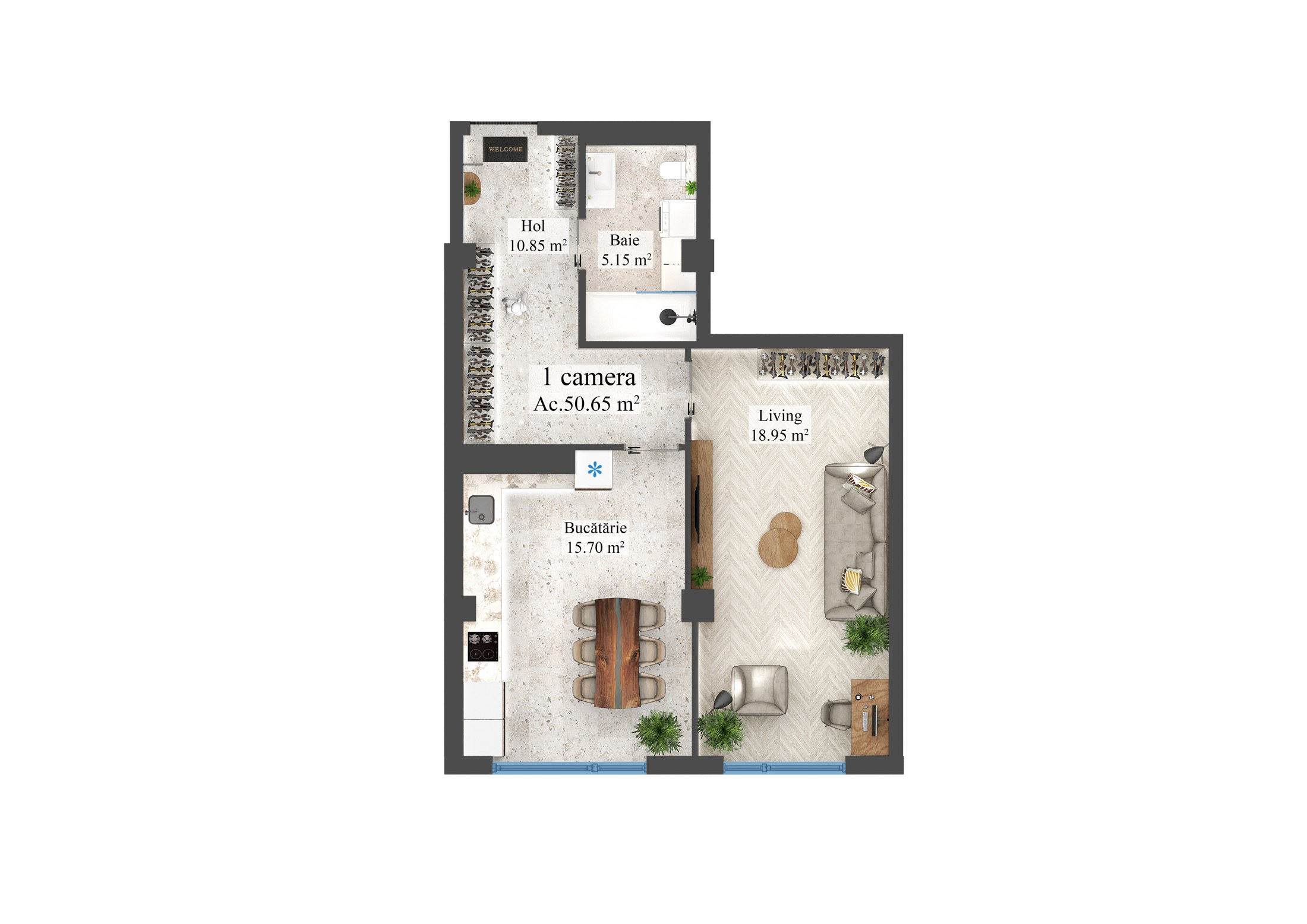 Planimetria apartamentului 113